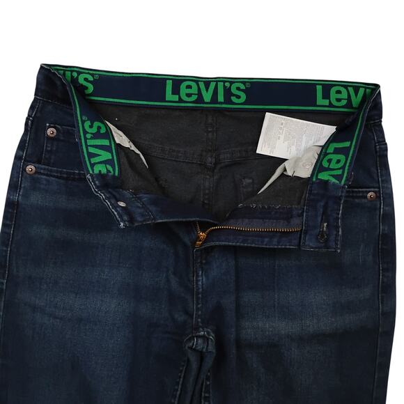 Levi's 511 Dark Blue Wash Jeans Size 29 x 31 18 REG Slim Fit Adjustable Waist - Picture 3 of 9